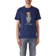 Ralph Lauren Ikonisk Björn Bomull T-shirt Blue, Herr