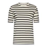 Jil Sander Randig Stickad T-shirt Multicolor, Dam