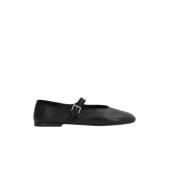 The Row Svarta platta ballerinaskor Black, Dam