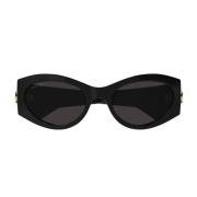 Gucci LogoLarge Solglasögon Black, Dam