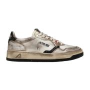 Autry Vintage Vita Guld Lädersneakers Multicolor, Herr