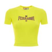 Chiara Ferragni Collection Gul Crop Top Yellow, Dam