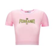 Chiara Ferragni Collection Rosa Crop Top Pink, Dam