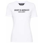 Just Cavalli Stiliga T-shirts och Polos White, Dam