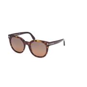 Tom Ford Brun Polariserad Mörk Havana Solglasögon Ft1109 Brown, Unisex