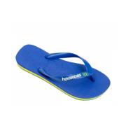 Havaianas Neon Logo Flip Flops Blue, Herr