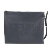 Fendi Vintage Pre-owned Laeder axelremsvskor Blue, Dam