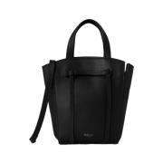 Mulberry Mini Clovelly Tote, Svart Classic Grain Black, Dam