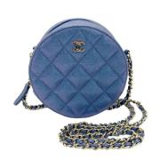 Chanel Vintage Pre-owned Laeder kuvertvskor Blue, Dam