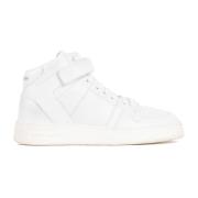 Saint Laurent Vita Lädersneakers Rund Tå White, Herr