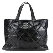 Chanel Vintage Pre-owned Tyg totevskor Black, Dam