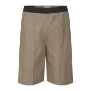 Loulou Studio Linneshorts för heta sommardagar Beige, Dam