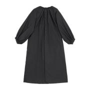 MM6 Maison Margiela Puff-ärmig A-linje midi-klänning Black, Dam