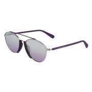 Calvin Klein Lila Silver Spegelglasögon Ckj19306S-500 Purple, Unisex