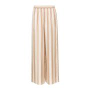 Fendi Silke Twill Wide Leg Byxor Multicolor, Dam