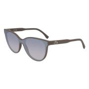 Lacoste Stiliga solglasögon med spegelrosa linser Gray, Dam