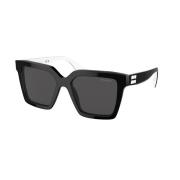 Miu Miu Stiliga solglasögon med mörkgrå linser Black, Dam