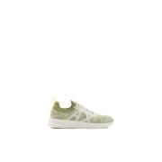 Armani Exchange Gröna sneakers i fräsch, stretchigt skinn Multicolor, ...