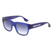 Alexander McQueen Blå Gradient Solglasögon Mq0028S-004 Blue, Dam