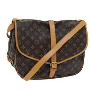 Louis Vuitton Vintage Pre-owned Canvas axelremsvskor Brown, Dam