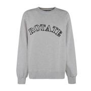 Rotate Birger Christensen Logo Crewneck Sweatshirt Gray, Dam