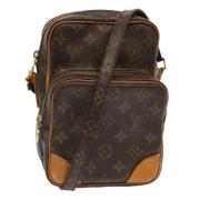 Louis Vuitton Vintage Pre-owned Canvas axelremsvskor Brown, Dam