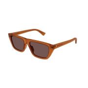 Bottega Veneta Orange Röda Solglasögon Bv1291S Orange, Unisex