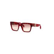 Roberto Cavalli Röda Fyrkantiga Solglasögon Brun Gradient Red, Unisex