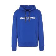 Armani Exchange Blå Hoodie Aw23 Blue, Herr