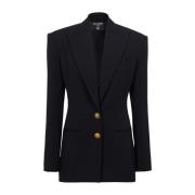 Balmain 2-knäppt Insydd Jacka Black, Dam