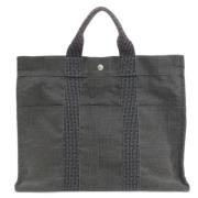 Hermès Vintage Pre-owned Canvas handvskor Gray, Dam