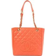 Chanel Vintage Pre-owned Laeder totevskor Orange, Dam