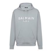 Balmain Tryckt Pari huvtröja Gray, Herr