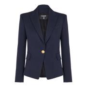 Balmain Enknäppt ullblazer Blue, Dam