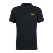 Barbour Essential Polo Kortärmad Bomull Badge Black, Herr