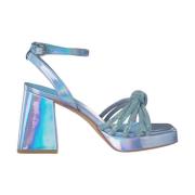 Alma EN Pena Rhinestone Knut Häl Sandal Blue, Dam