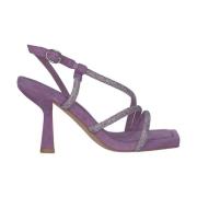 Alma EN Pena Häl Sandal med Strassband Purple, Dam