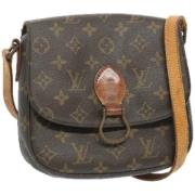 Louis Vuitton Vintage Pre-owned Canvas axelremsvskor Brown, Dam