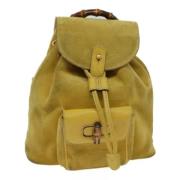 Gucci Vintage Pre-owned Mocka ryggsckar Yellow, Dam