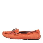 Bottega Veneta Vintage Pre-owned Mocka lgskor Orange, Dam