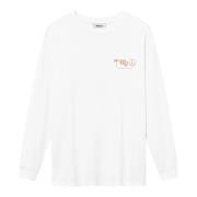 Nikben Vit Långärmad Souvenir Tee White, Dam