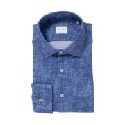 Xacus Fransk Krage Casual Skjorta Blue, Herr