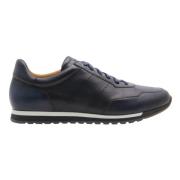 Magnanni Handgjorda Blåa Lädersneakers Blue, Herr