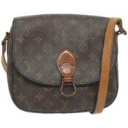 Louis Vuitton Vintage Pre-owned Canvas axelremsvskor Brown, Dam