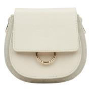 Estro Italienskt Läder Liten Kräm Beige Crossbody Väska Er00115064 Bei...