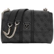 Guess Beige Flap Handväska med 3D-logotyper Gray, Dam