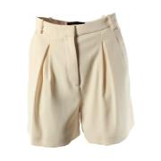 PINKO Rosa Shorts 98% Polyester 2% Elastan Beige, Dam