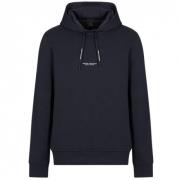 Armani Exchange Blå Hoodie Sweatshirt Milano New York Blue, Herr