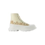 Alexander McQueen Läder sneakers Beige, Dam