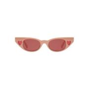 Le Specs Heartbreaker Solglasögon med Hjärtformade Spegellinser Pink, ...